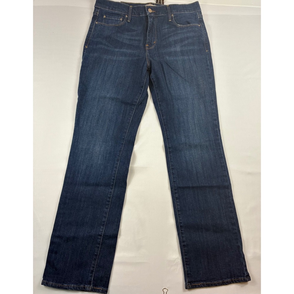 Levi's 505 Straight Leg Jeans Women 12 Blue Dark Wash Denim Good Condition